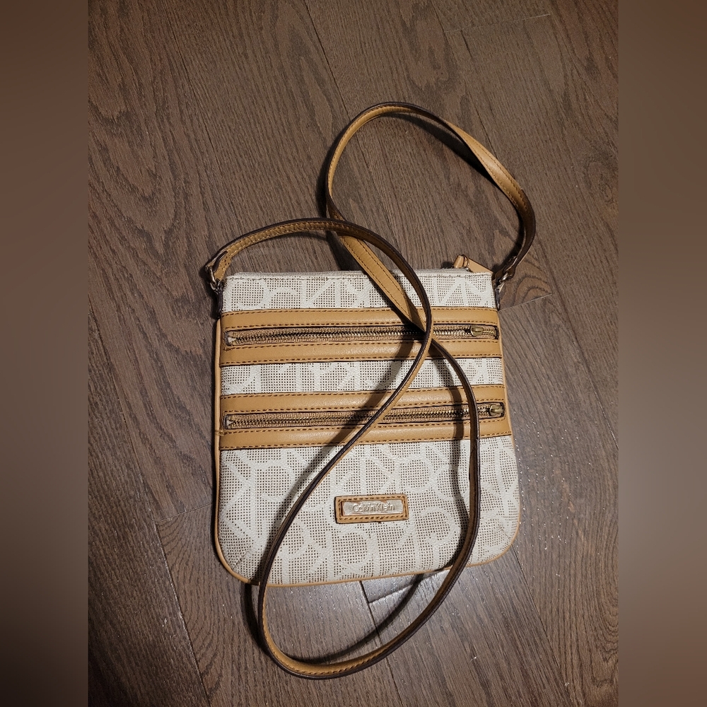 Calvin Klein Beige and Tan Crossbody Bag - Picture 2 of 7